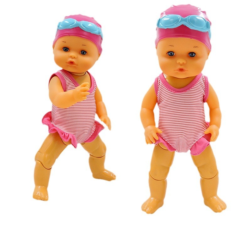 Amazon Electric Floating Swimming Doll Simulation Back Swimming Baby Doll Children's Bath Bathroom Toy