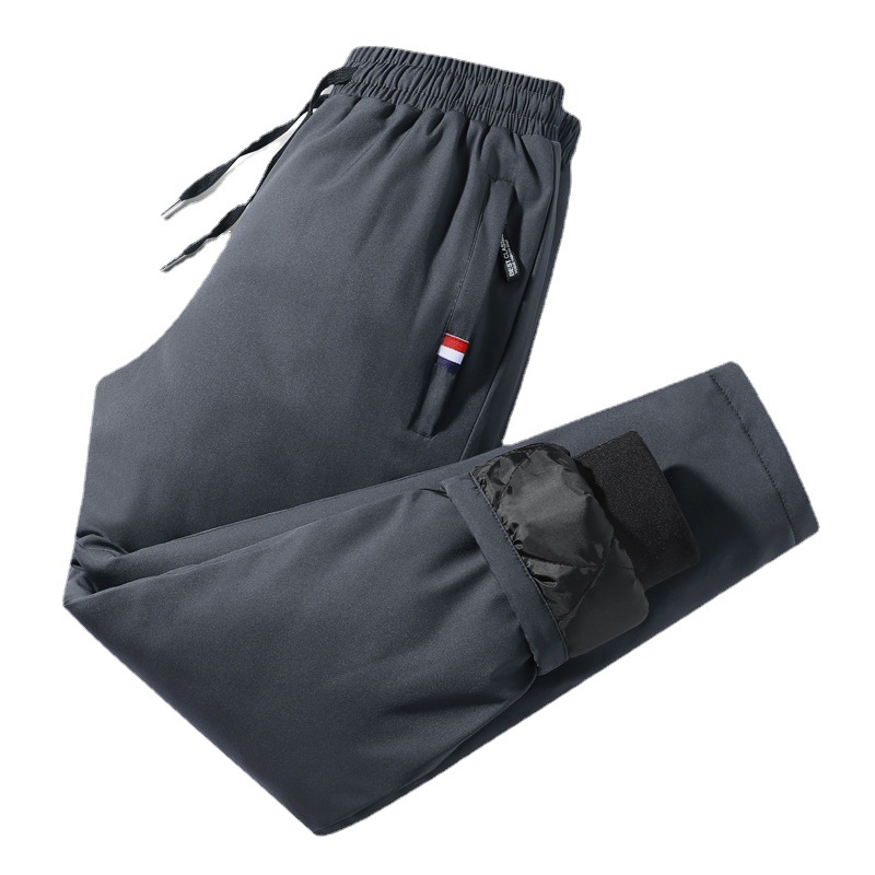 2023 Winter down Cotton Pants, Thickened Loose Men's Windproof Warm Sweatpants, Sports Pants, Thickened and Warm