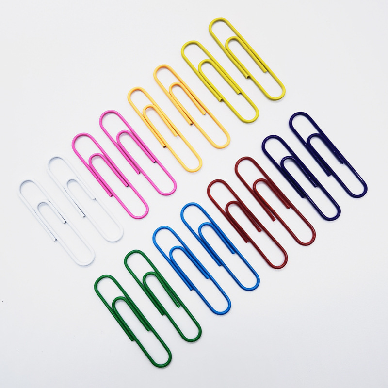 Оптовая продажа цветных пластиковых скрепок, 28/33/50mm