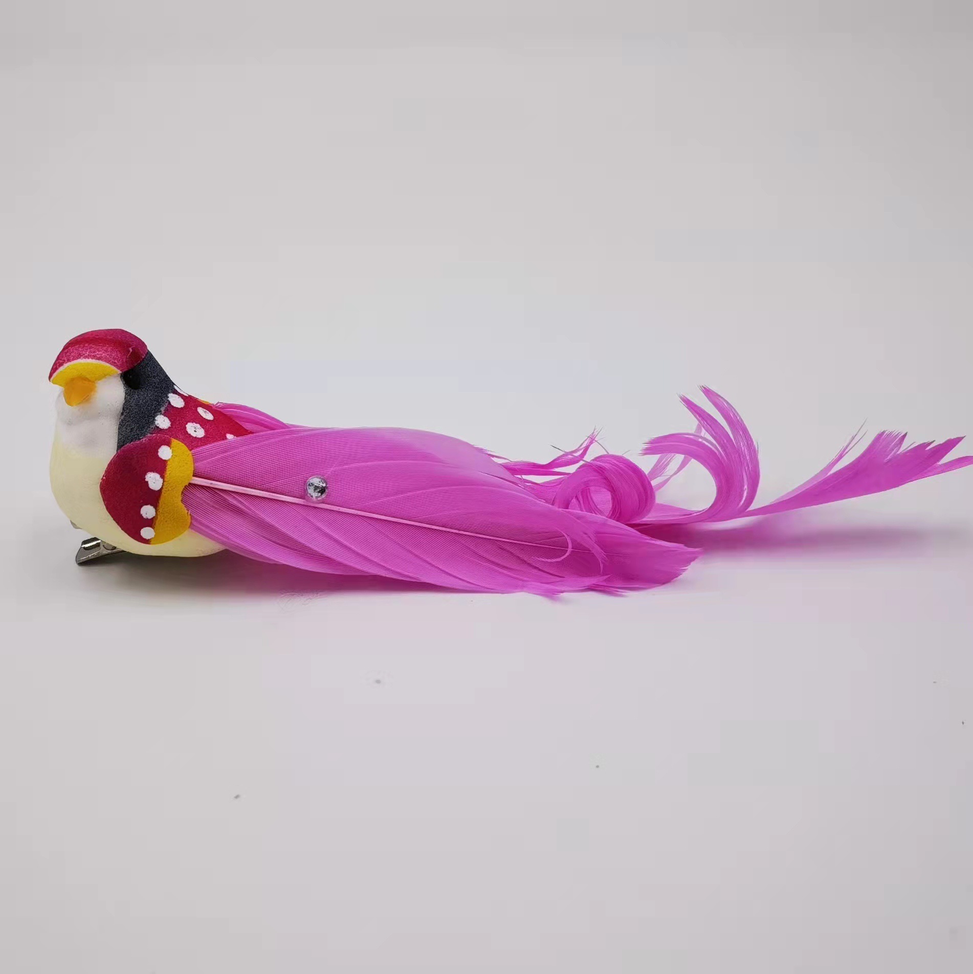 14 см бутик симуляция кудрявых волос, наклейка, алмазная птица, украшение для Рождества и Нового года, декор для детского сада