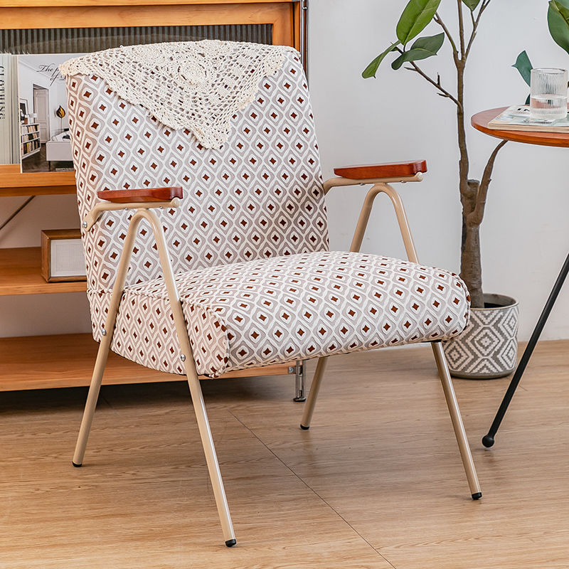 Retro-Style Balcony Leisure Area Layout Small Tables and Chairs Internet Celebrity Light Luxury Creative Sofa Coffee Table and Chair Three-Piece Set Combination