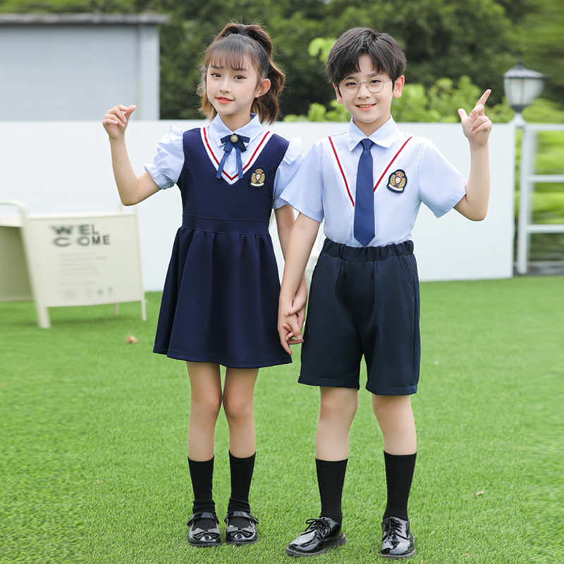 Children's June 1 Chorus Summer Performance Clothing Kindergarten Garden Clothing Poetry Recitation Performance Clothing New England Style Class Clothing