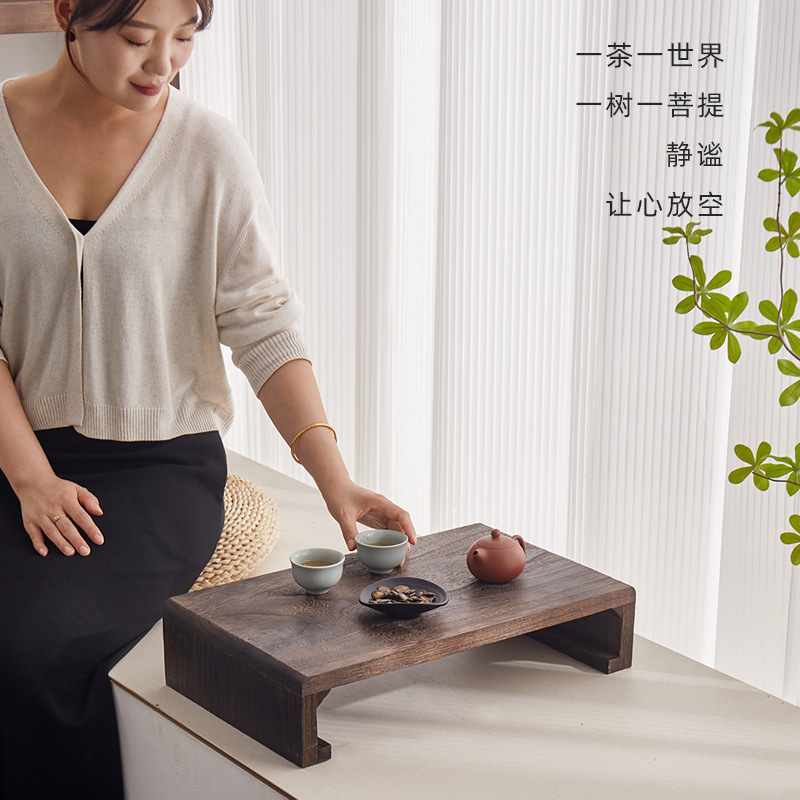 Tatami Bay Window Table Solid Wood Small Table Kang Table Low Stool Kang Table Balcony Tea Table Low Table Office Foot Pedal