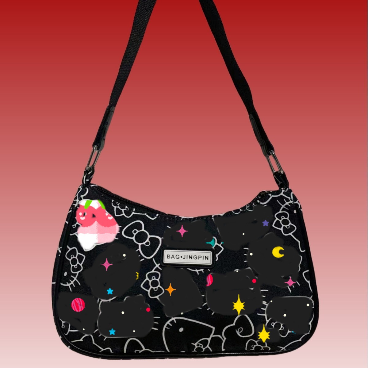 Cartoon Cat New Cute Bag Girl's Underarm Bag Handbag Girl's Shoulder Bag Niche Cartoon Handbag