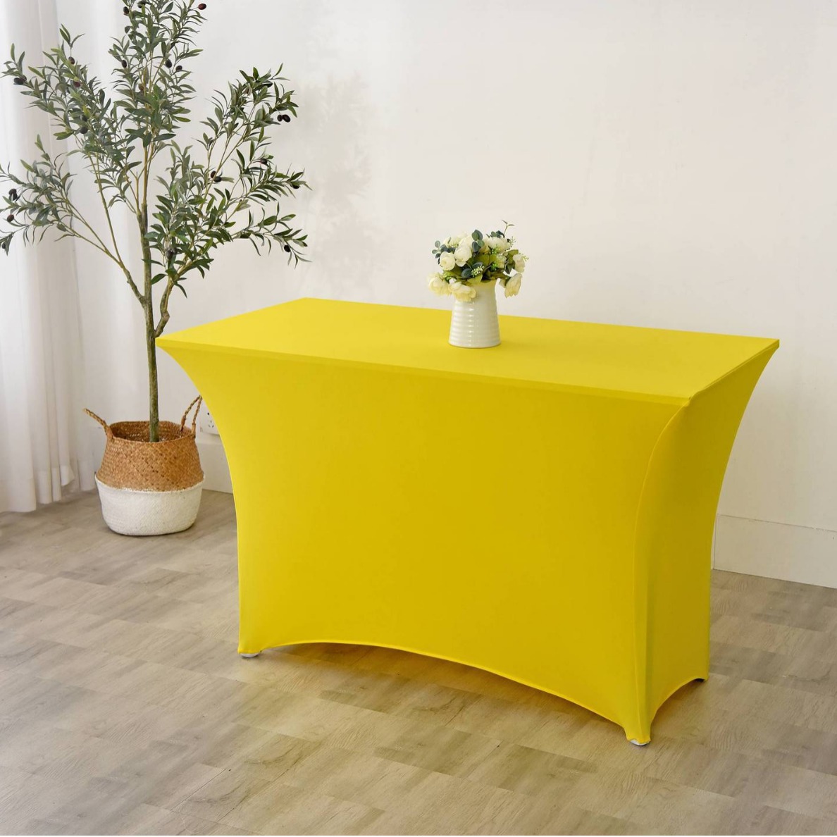 Amazon Cross-Border Waterproof Elastic Tablecloth High-End Restaurant Hotel Wedding Banquet Decoration Thickeneded Rectangular Table Cover