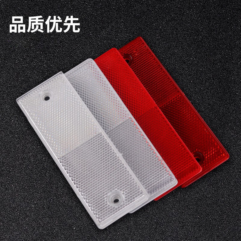 Box Truck Reflector Car Reflector Reflector Plastic Annual Review Warning Sticker Body Red and White Reflective Strip