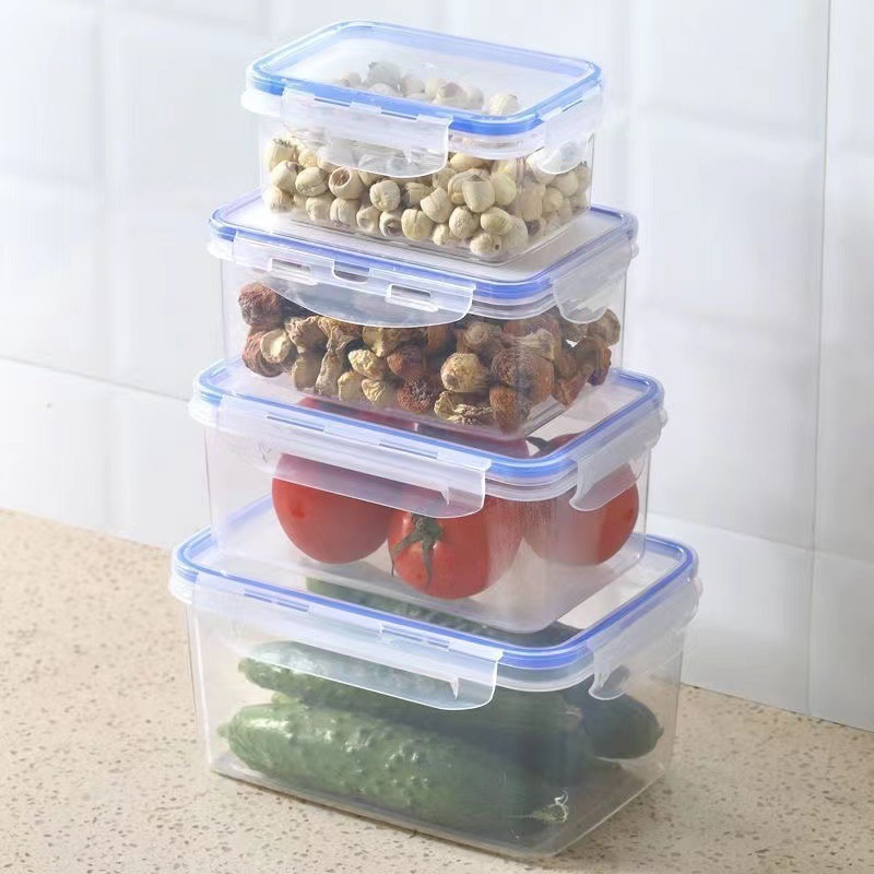 Refrigerator Fresh-keeping Box Transparent suit Sealed Box Food Lunch Box Plastic Microwave Storage Box Sealed Box