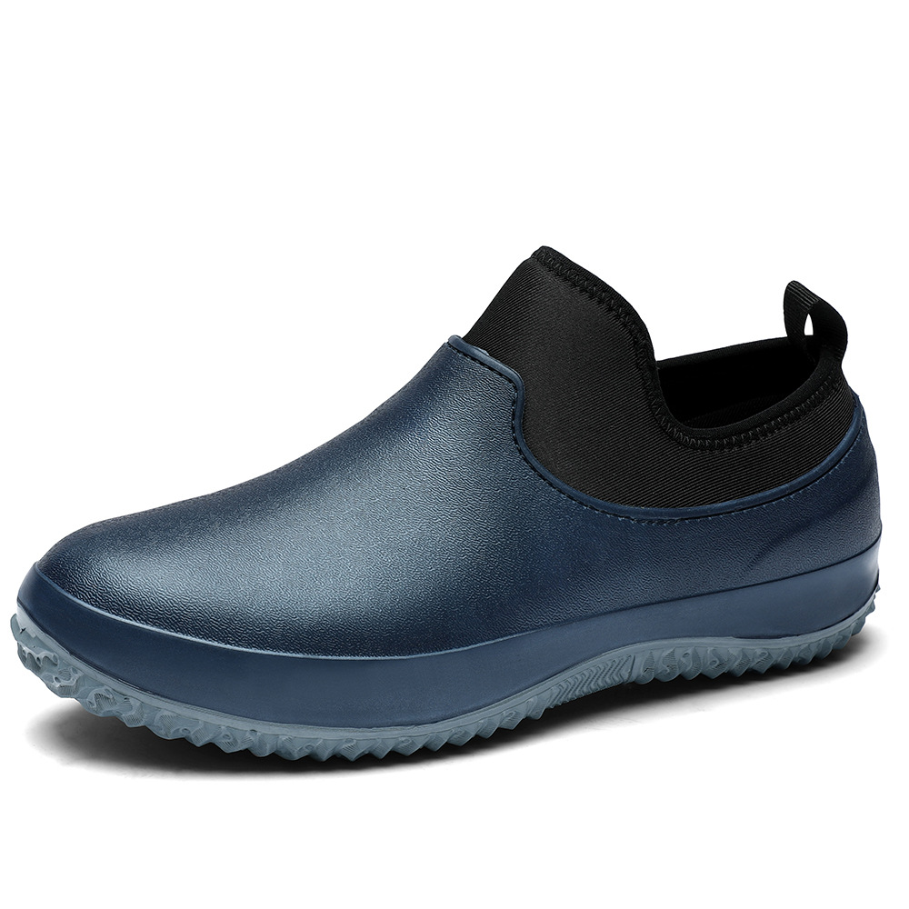Wholesale plus size canteen restaurant waterproof integrated water shoes men's and women's rain shoes car wash low non-slip work shoes chef shoes