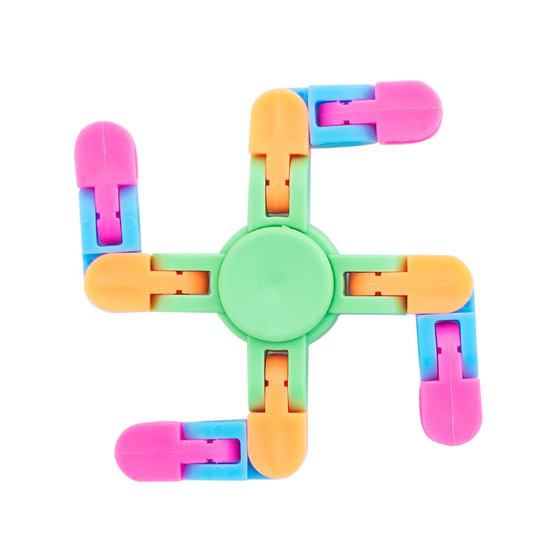 Creative decompression chain finger gyro toy cross-border deformation mechanical fingertip rotating gyro children's gift wholesale