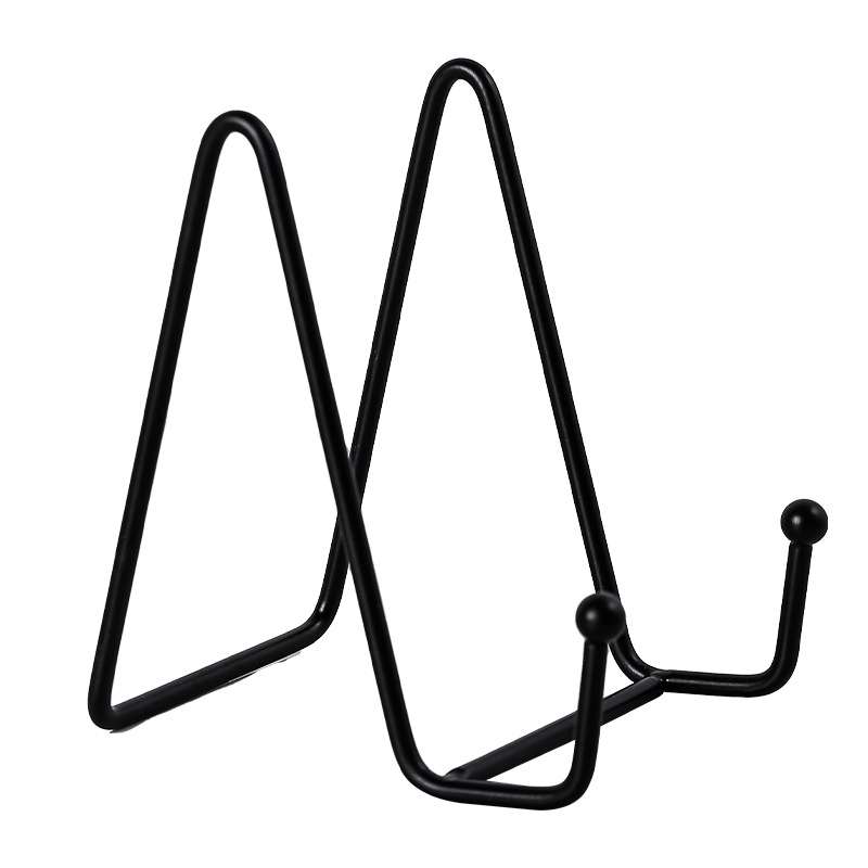 Iron Photo Frame Bracket Stone Easel Holder Ceramic Disc Holder Photo Studio Photo Album Bracket Clock Display Support Bracket