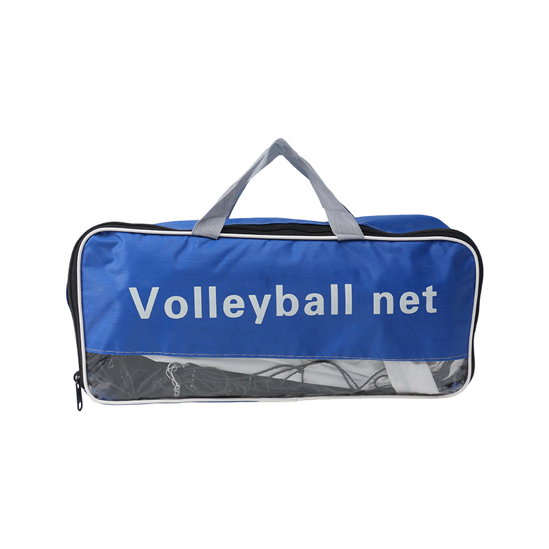 Volleyball Net Polyethylene Knotless Volleyball Net Cross-Border Four-Sided Edge with Steel Wire Portable Net Wholesale Outdoor