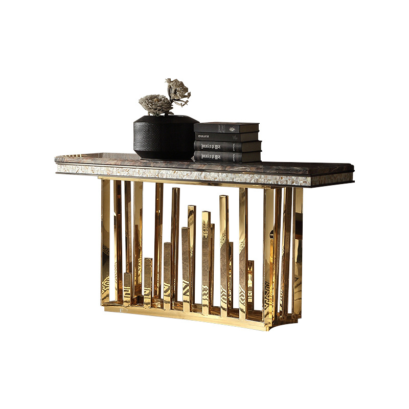 Modern Light Luxury Entrance Table Marble Entrance Table Wall Corridor Corridor Narrow Entrance Cabinet Creative Rock Plate End View Table