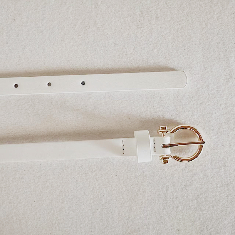 Belt women's jeans with high-grade Brown fashionable all-match decorative thin waist genuine leather 2023 new waist decoration