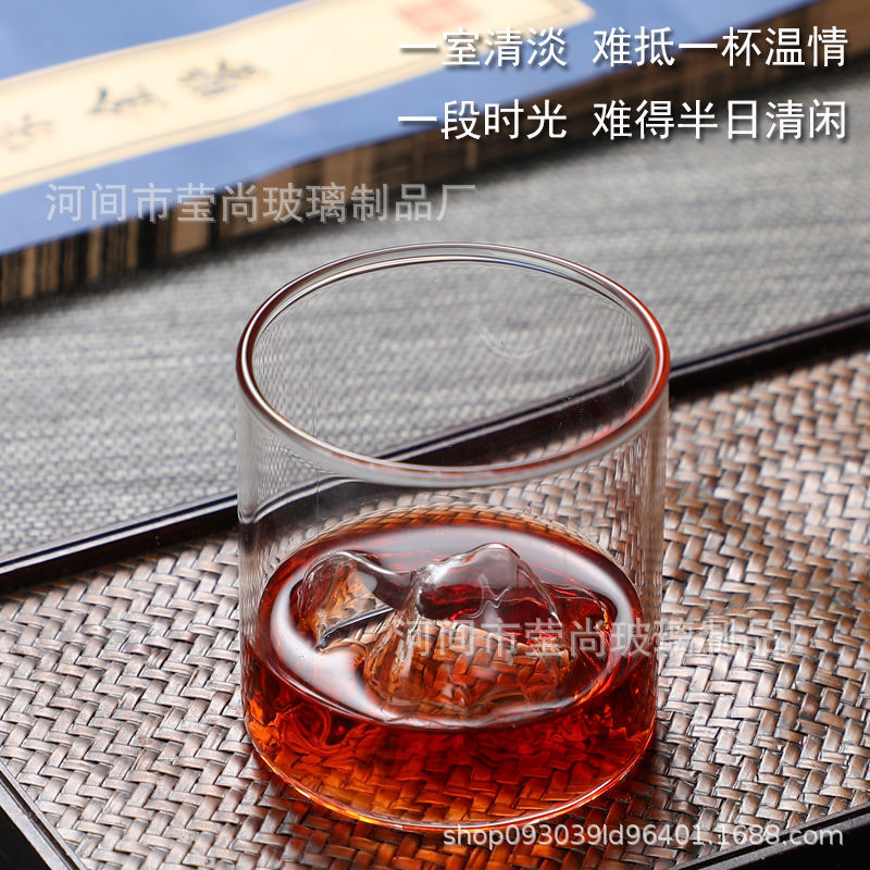 Japanese-style Mount Fuji glass creative Mountain View glass whisky glass glass coffee cup tea cup spirits glass