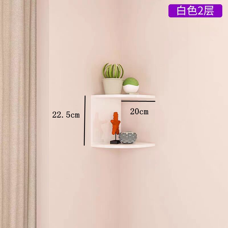 Wall shelf creative home wall corner triangle shelf wall hanging 5-layer semicircle partition wall corner bookshelf
