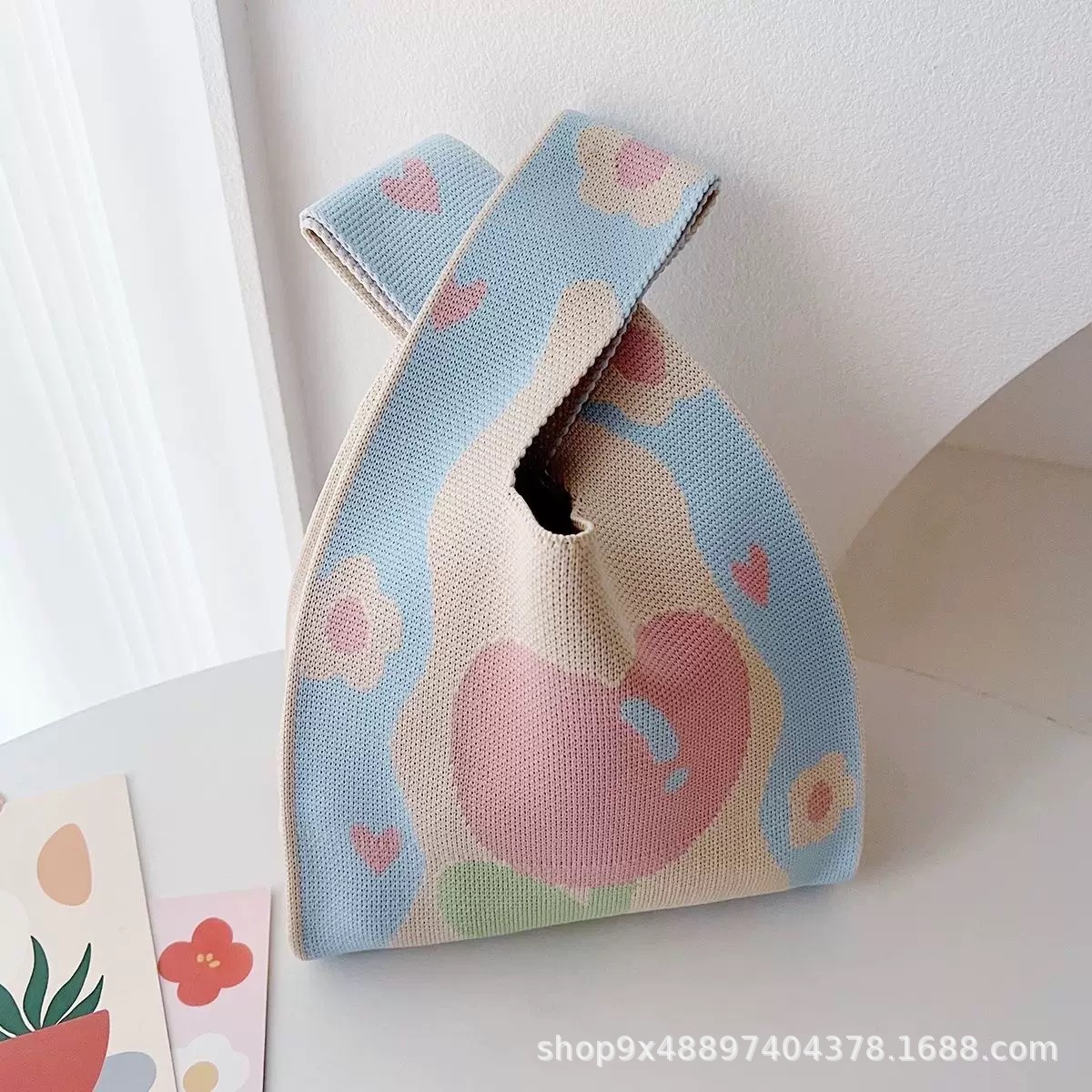 Сумка-тоут модная интернет-трендовая сумка женская сумка-ведро вязаная японская и корейская стильная универсальная сумка