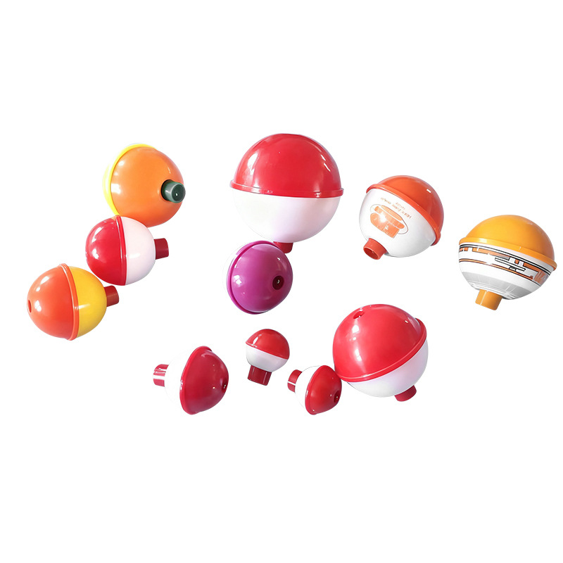 Ultrasonic Round Ball Plastic Float Red and White Fishing Float in Stock Wholesale Fishing Float Fishing Gear Accessories Round Ball Fishing Float