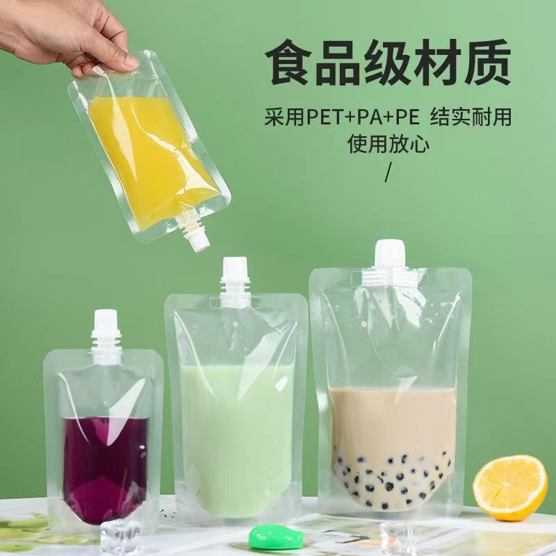 Transparent nozzle bag wholesale soybean milk bag disposable traditional Chinese medicine liquid juice drink yogurt soup bottom bag export manufacturer