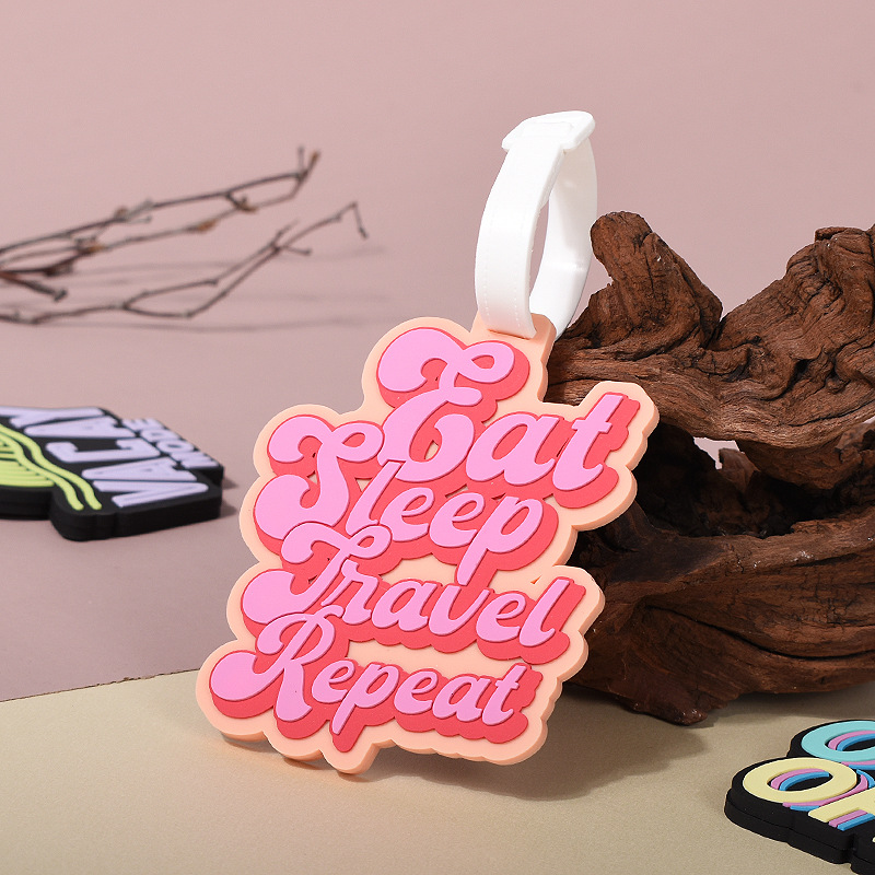 Pvc Luggage Tag Customized Anti-Lost Soft Plastic Luggage Tag Cartoon Drip Plastic Aviation Checked Luggage Tag