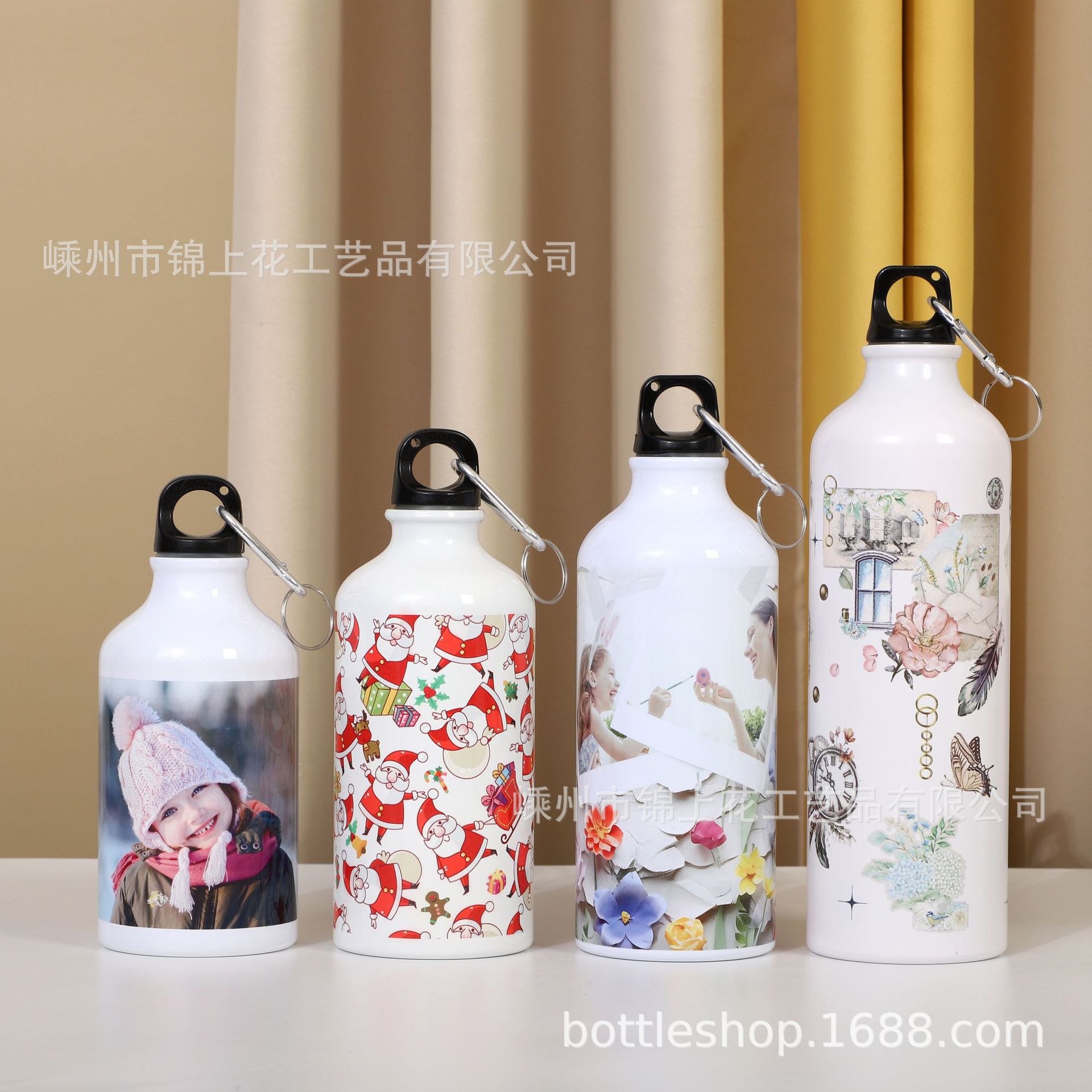 Производитель термопередачи бутылки для воды оптовые продажи пустые печатные 500 мл портативный карабин стакан для питья