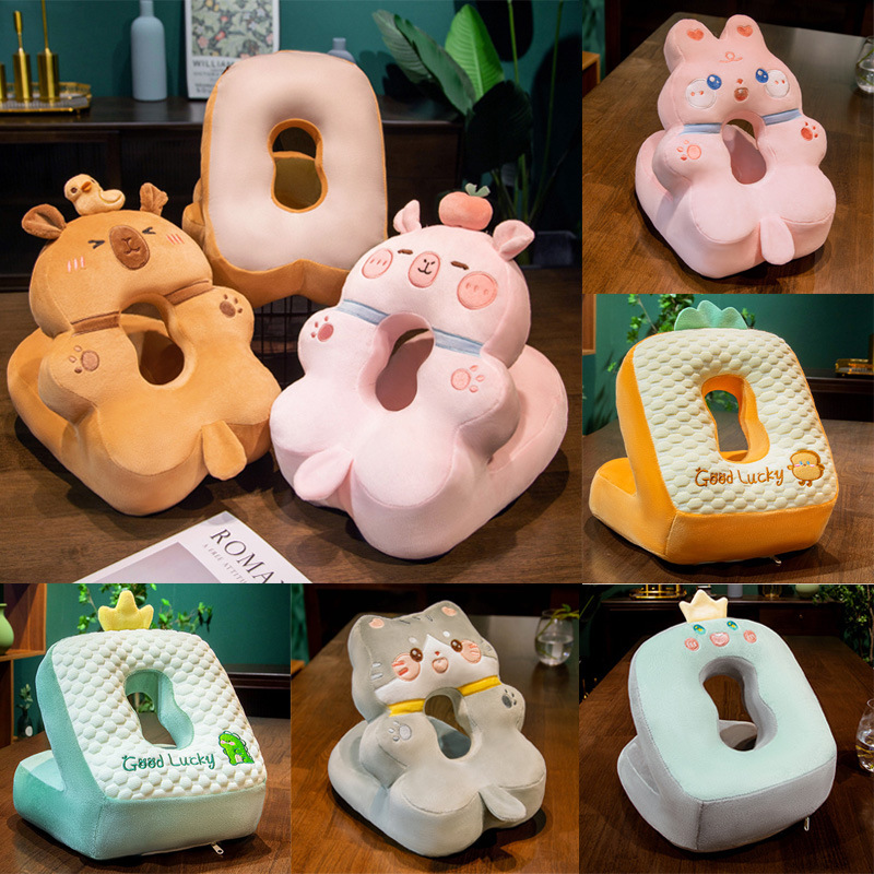 Подушка для сна капибары, артефакт для обеденного перерыва для первоклассников, подушка из льняного шелка