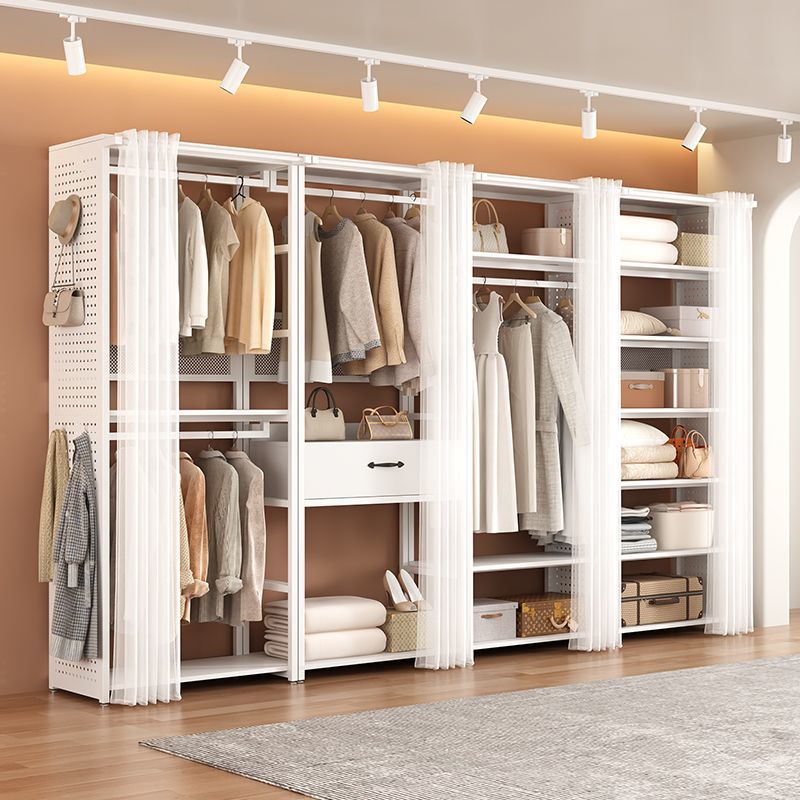 Напольная вешалка для одежды, металлический шкаф, открытая металлическая гардеробная