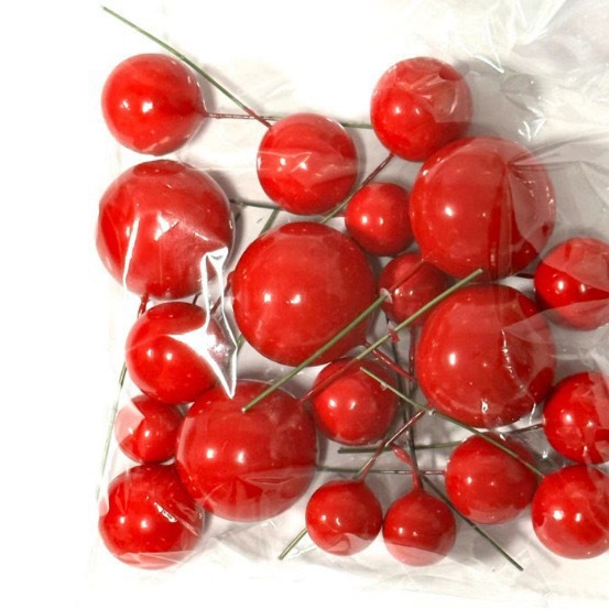 Foreign trade ins style 20 cake plug-in golden silver color foam ball birthday party baking decoration ball