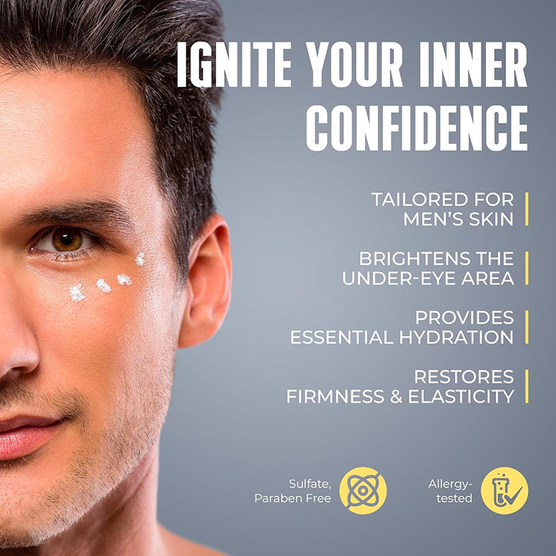 Cross-border Men's Caffeine Eye Cream Firming Eye Area Fades Fine Lines and Improves Dark Circles Caffeine Eye Cream