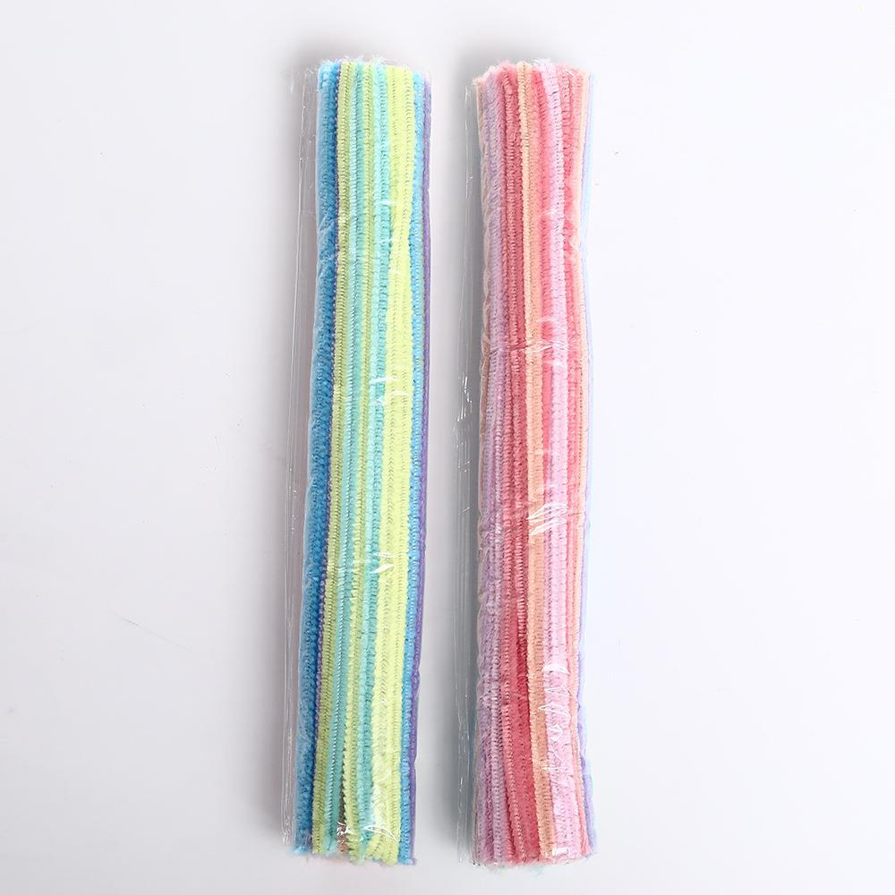 Macaron Mixed Color Wool Twist Rod Environmental Protection Wool Root Plush Strip DIY Handmade Kindergarten Children's Educational Toys