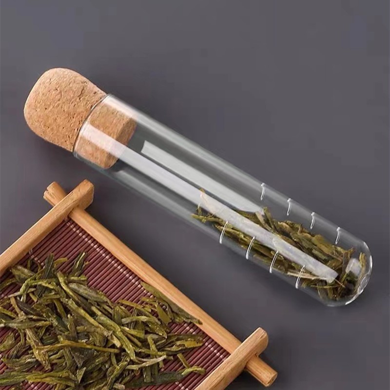 Прозрачная стеклянная пробирка, фильтр для чая, аксессуары для чая для ленивых, набор для приготовления чая