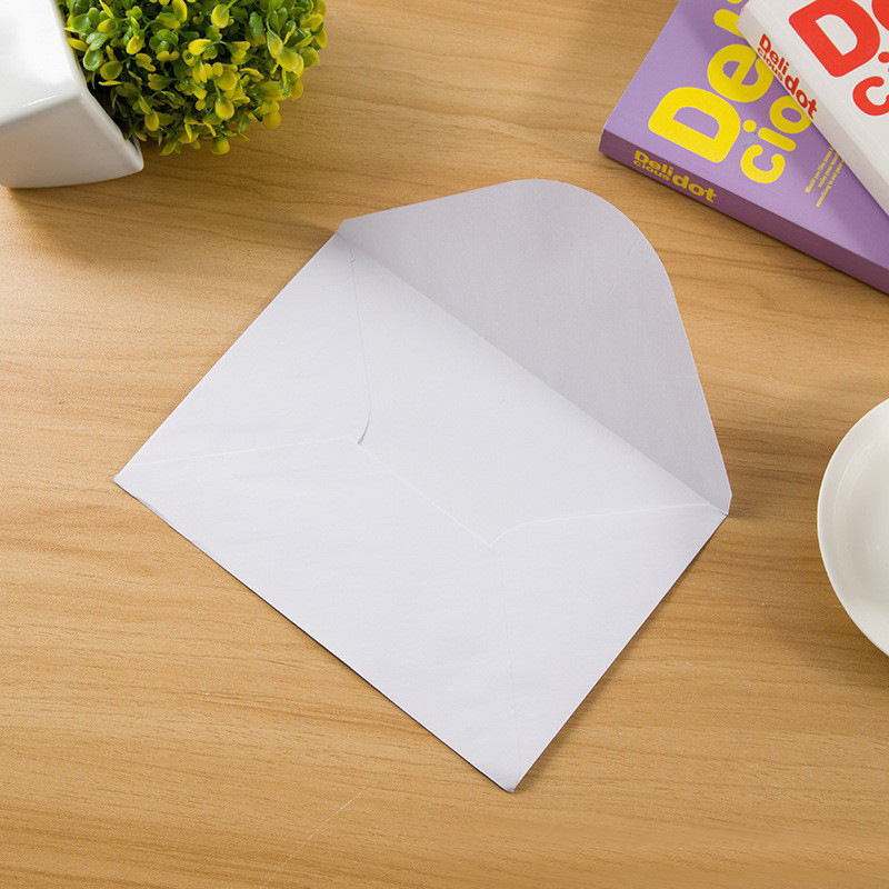 In stock Chinese and Western style white envelope double adhesive paper pearlescent paper envelope printing solid color saliva glue factory direct wholesale