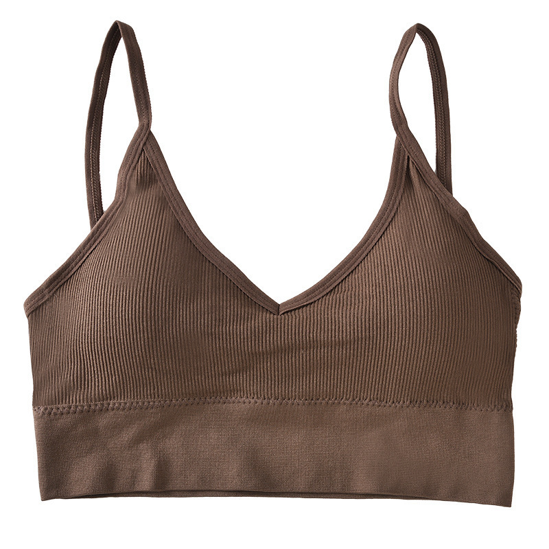 New large U-back seamless thread strap short base wrapped chest backless sexy triangle cup U-shaped tube top underwear