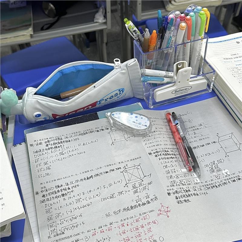 Japanese-Style Real Toothpaste Pencil Case Quirky Creative Student Desktop Organizer Multifunctional Display Supplies Stationery Storage Box