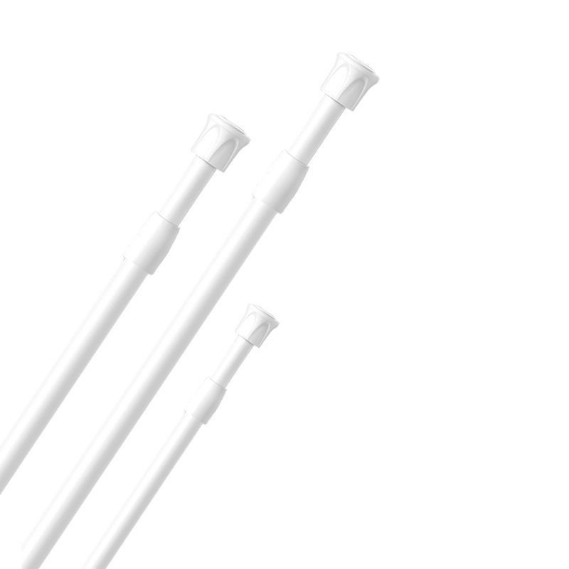 No Punching Telescopic Rod Louver Curtain Rod Roman Rod Shower Curtain Gauze Curtain Door Curtain Rod Japanese Clothes Drying Rod Bracket Set