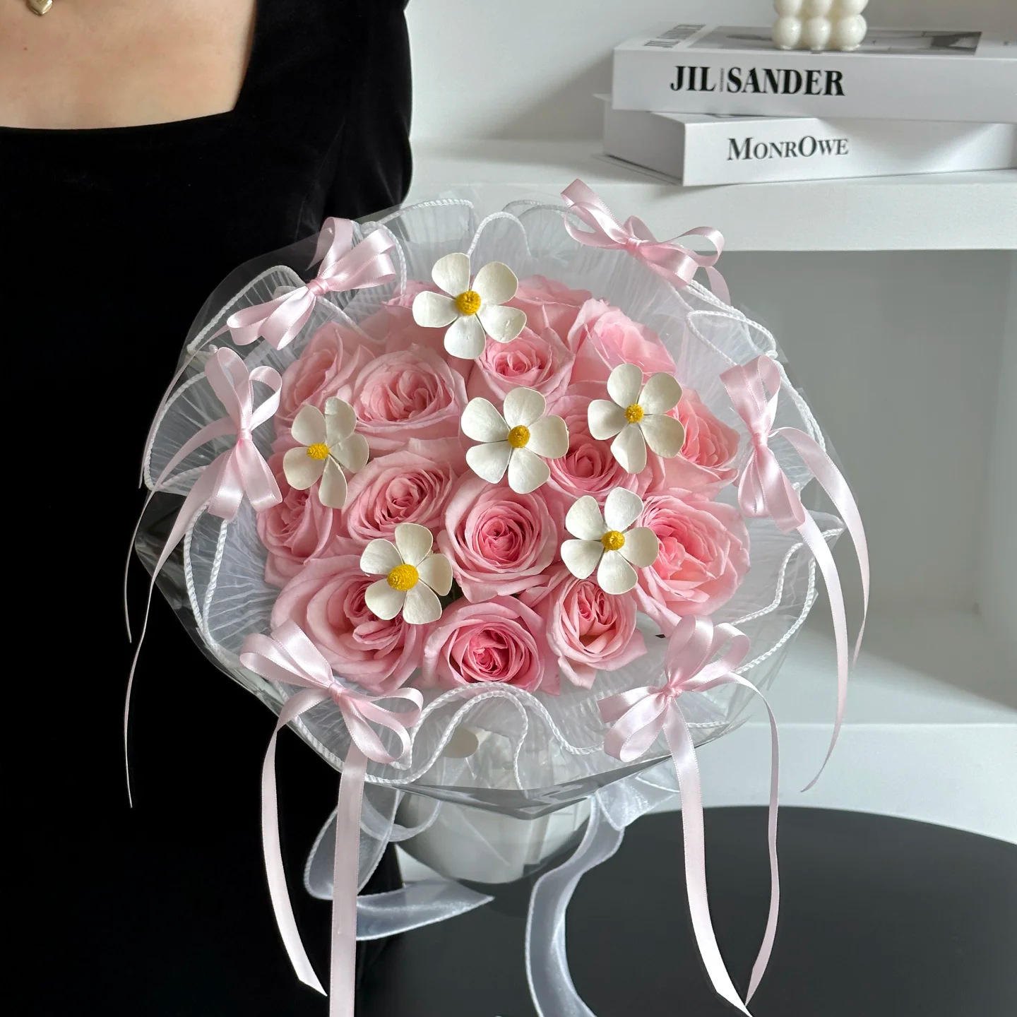 Имитация фиолетового цветка, пятилистный мыльный цветок, искусственный цветок, ручная флористическая упаковка