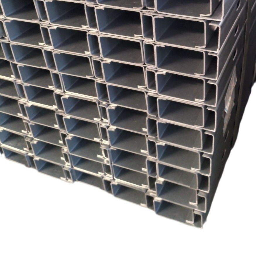 Customized Galvanized C-Shaped Steel Perforated Purlins for Solar Photovoltaic Brackets Galvanized C-Shaped Steel