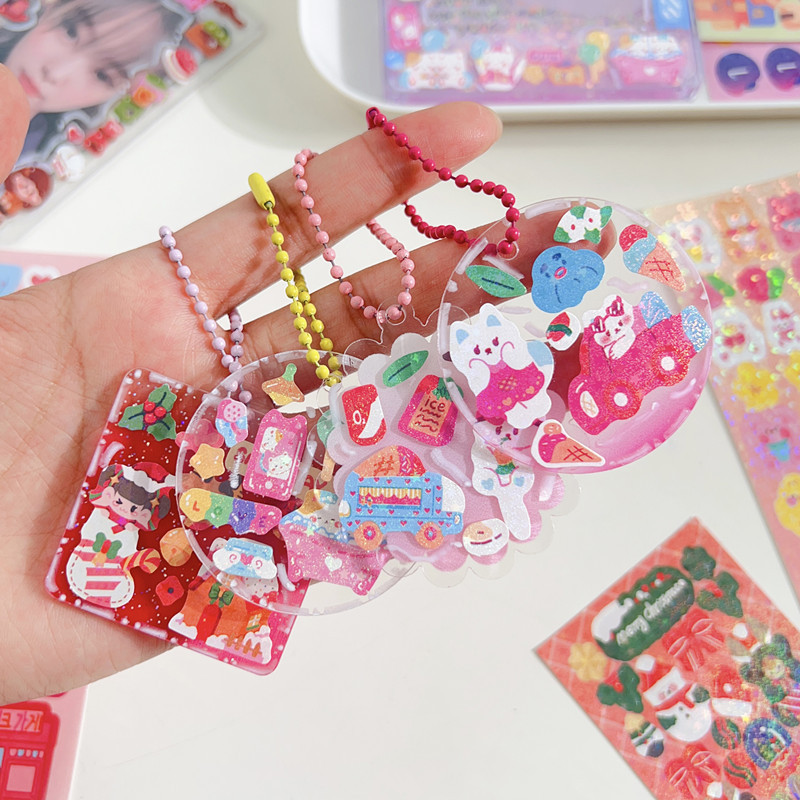 200 non-repeating laser goo card stickers suit Korean hand account stickers students diy new stickers wholesale