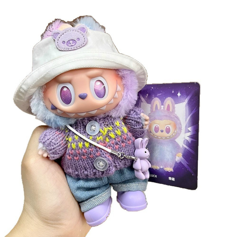 [Only for Baby Clothes] Labubu 3.0 Clothes with High Energy in Front, Lucky Labubu 3.0 Clothes, Trendy and Cool Overalls