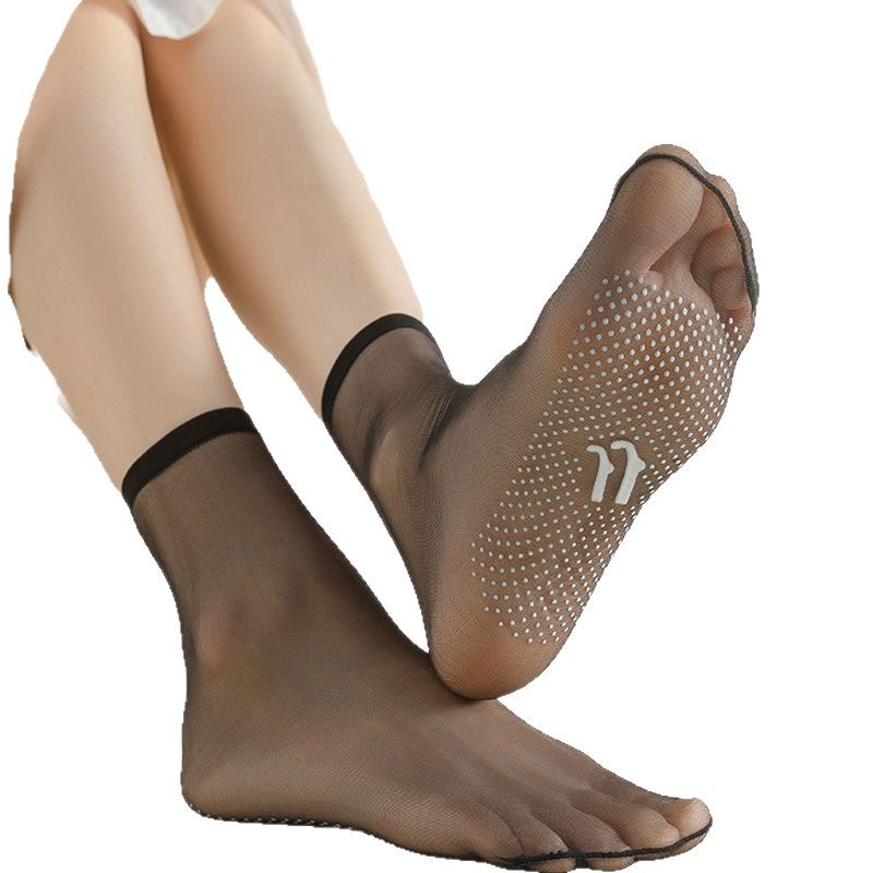 Wholesale socks women stockings dispensing non-slip steel stockings summer ultra-thin non-slip crystal stockings core-spun silk women socks