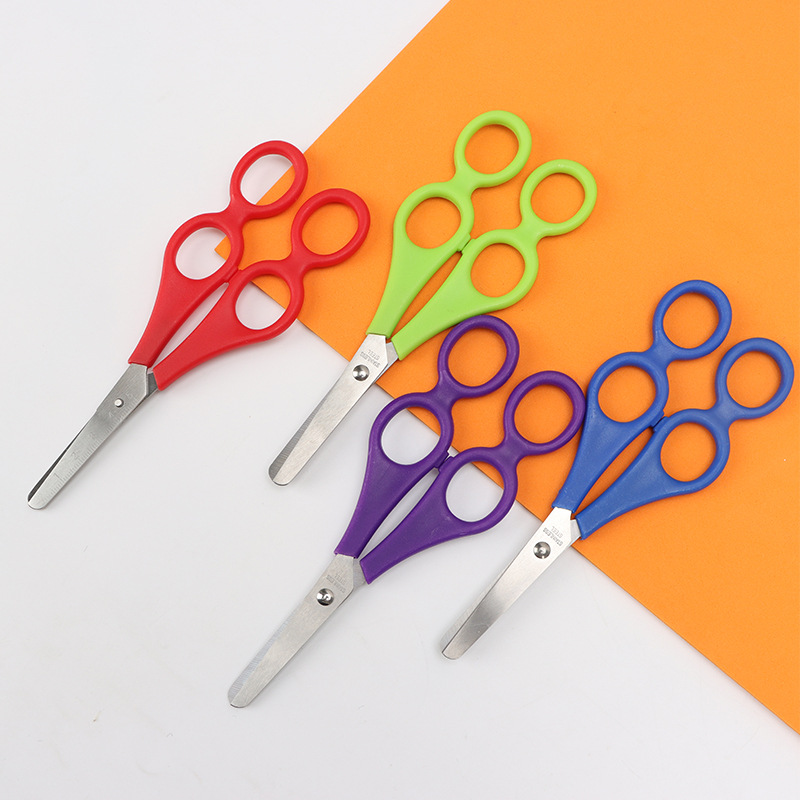 Manufacturer Wholesale 6.75 Inch 17cm Family Scissors Student Training Four-Hole Scissors Kidsren's Handmade Auxiliary Four-Ring Scissors