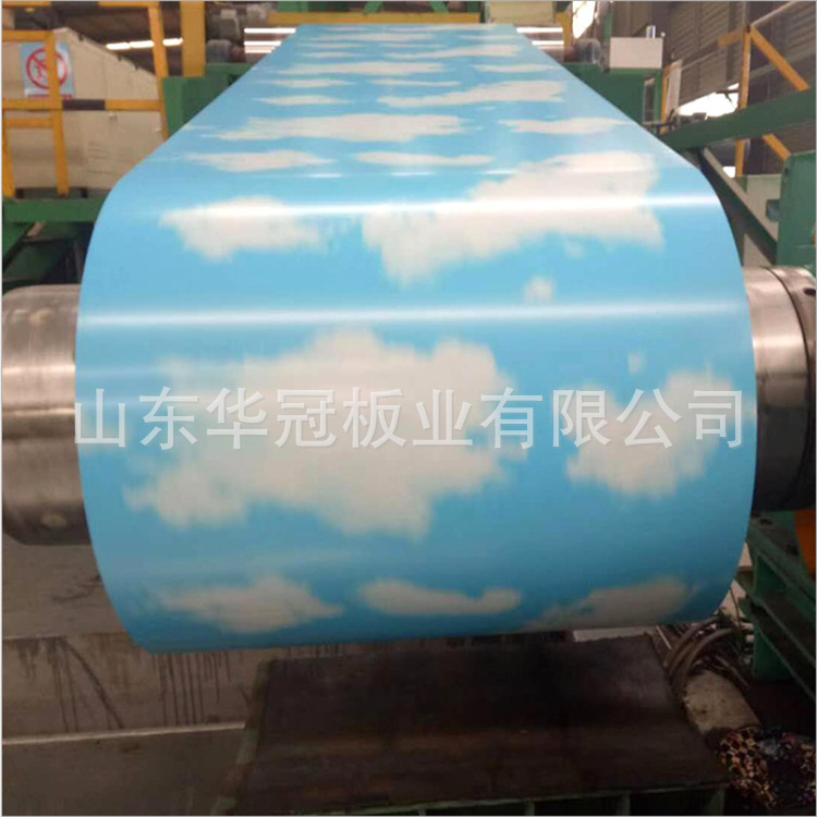 Processing 0.5 Three-Color Camouflage Color Steel Plate 0.18 Galvanized Substrate 30g Zinc Layer Two-Color Wood Grain Printing Color Steel Coil