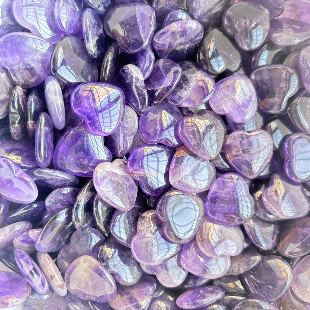 Cross-border powder crystal love bulk wholesale 2CM natural heart love stone birthday gift home decoration heart