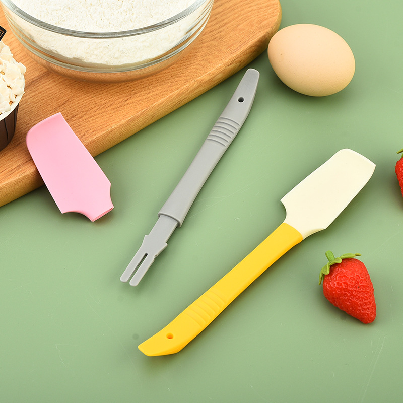 Food-Grade Silicone Spatula Bread Jam Scraper Cream Cake Spreader Household Baking Wholesale Shovel Supplies Kitchen