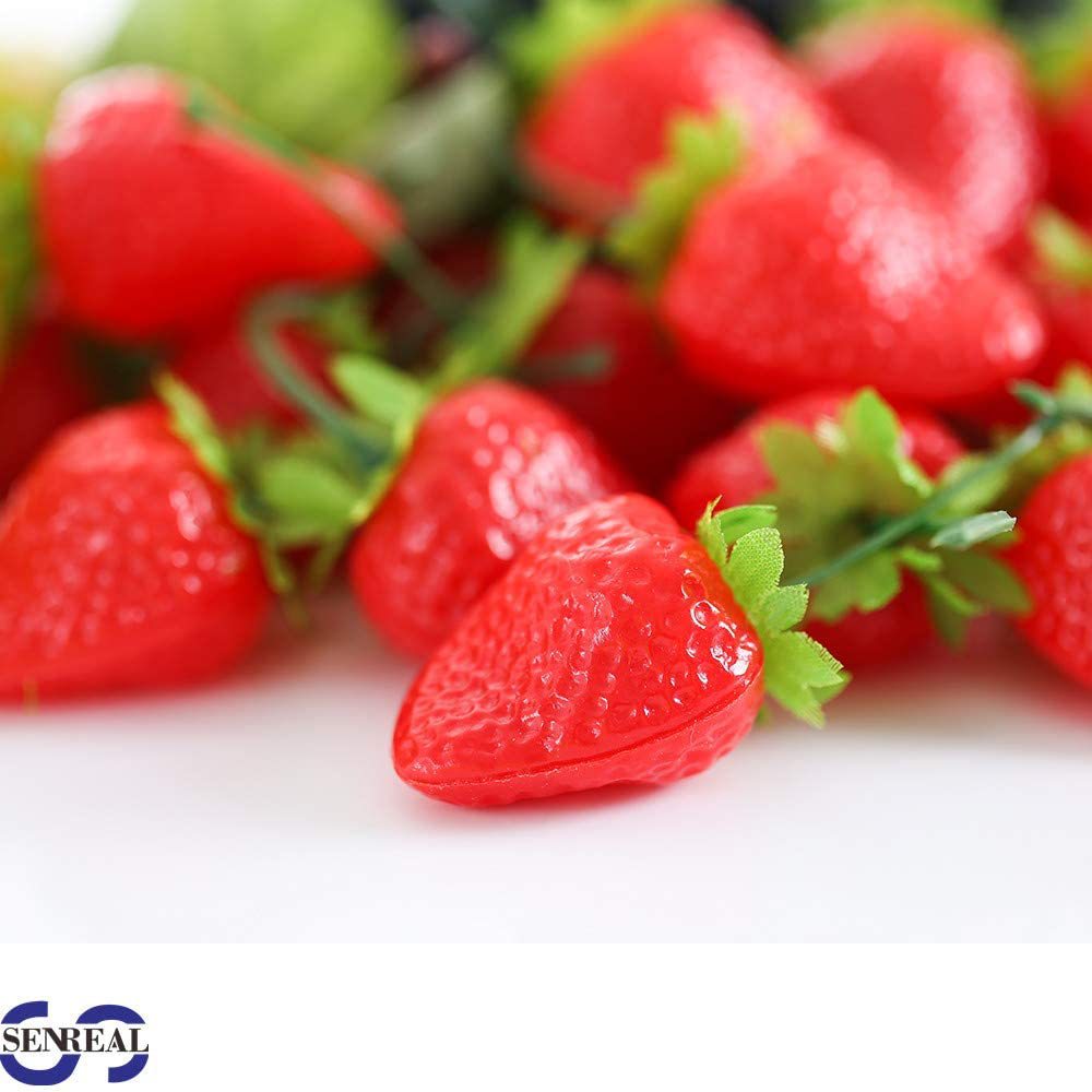 Artificial strawberry plastic strawberry fake strawberry model photo decoration children's toy kindergarten teaching props