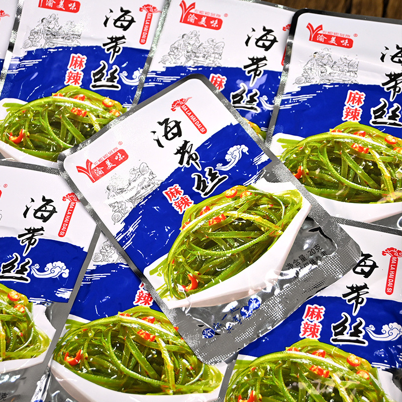 Ready-To-Eat Seaweed Shreds, Spicy Seaweed Slices, Delicious Seaweed Shreds Snacks, Small Packages, Whole Box Wholesale