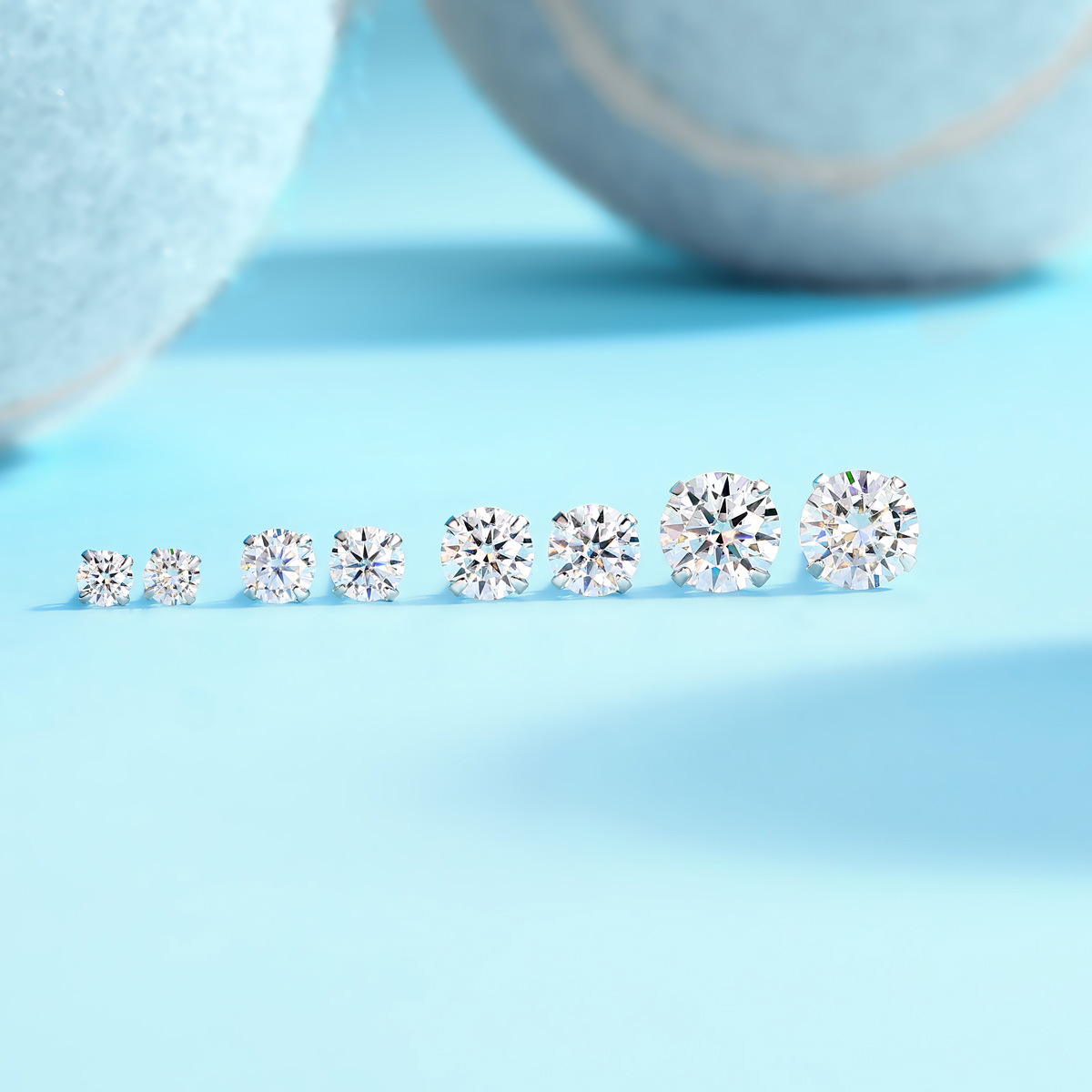 Cross-Border Amazon High-End Luxury Sparkling Earrings Moissanite Earrings Long Sterling Silver Ear Bone Earrings Earrings