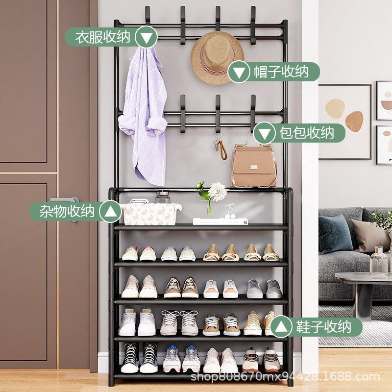Floor shoes and hats rack wholesale simple coat rack hanger dormitory household dustproof storage shoe rack multi-layer storage rack