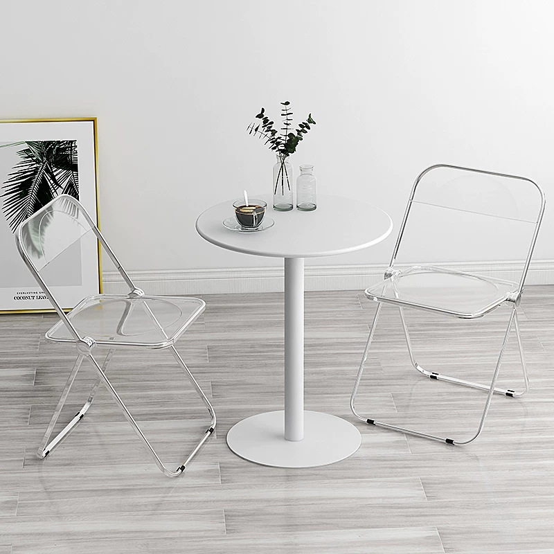 M& Milk Tea Shop Internet Celebrity Ins Style Round Table Small Coffee Table Simple Modern Home Side Table Casual Iron Art Photo Round Dining Table