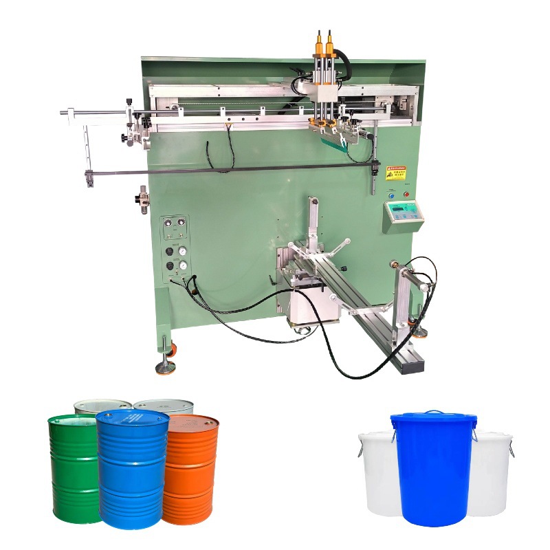 Fuel Steel Barrel Screen Printing Machine, Water Barrel, Wooden Barrel, Plastic Barrel Automatic Curved Screen Printing Machine, Round Screen Printing Machine