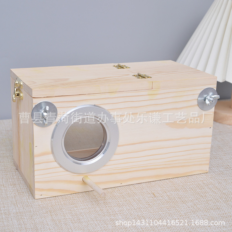 Bird's nest bird breeding box tiger skin bird house tung wood pine vertical version breeding box bird cage supplies nest box outdoor incubation box